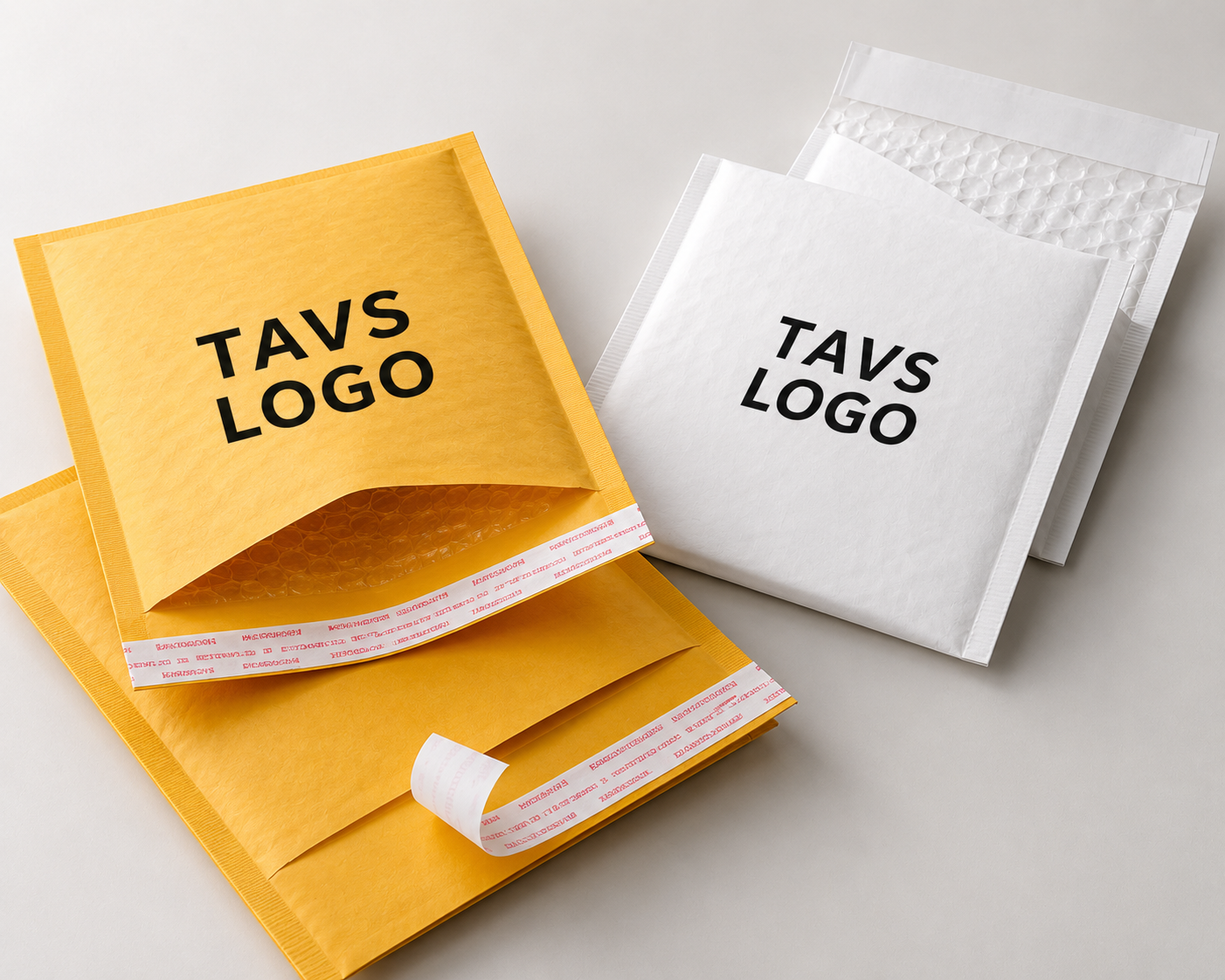 Shipment packaging — bubble envelopes, e-commerce bags, parcel locker boxes, wrapping paper